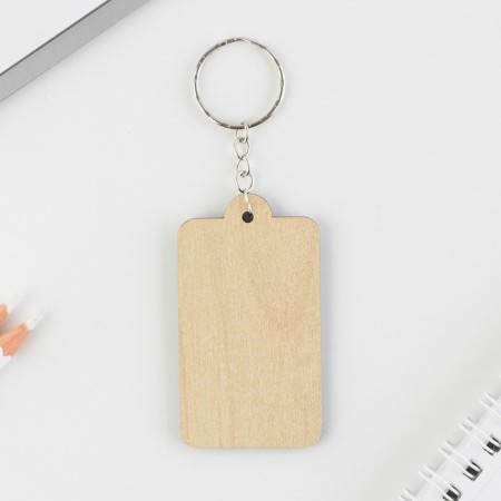 A wooden key keychain "I'm always right" 6.9 x 3.9 cm-3