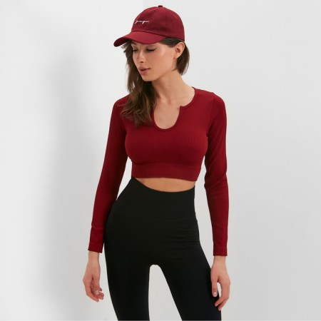 TOP with a long sleeve Minaku: Sportly; color Bordeaux rr m-4