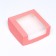 Confectionery packaging with a window, pink, 18 x 18 x 7 cm