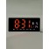 Electronic wall clock, thermometer calendar, 36.2 x 15.5 cm, red numbers 10 x 4.5 cm 1076627