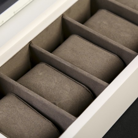 Casket wood for watch 6 departments "Style" white 12.7x8x33 cm-2
