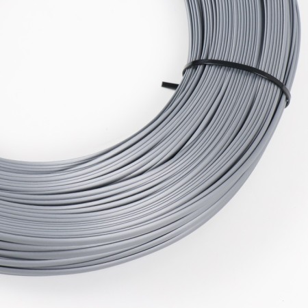 Smooth artificial rattan 8 mm 100 m crescent (silver metallic)-1