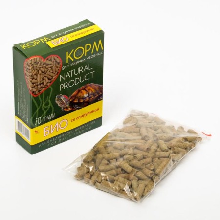 Feed for water turtles "bio" with spirulina, 70 g