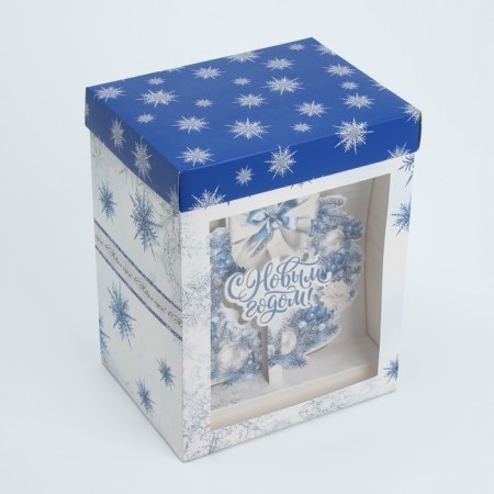 Folding box with 3D effect "Snow Waltz", 18 x 14 x 23 cm, New Year-2