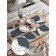 A set of napkins for setting the table "Polar bear and bear cub", rectangular, rounded edges, size 30x46 cm, 4 pcs