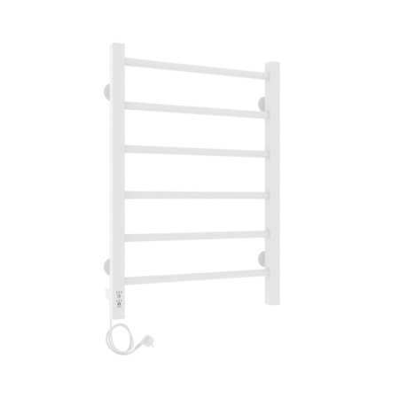 Two -heated towel rail Laris Felia CC6, 400x600 mm, 6 crossbars, left, white-9