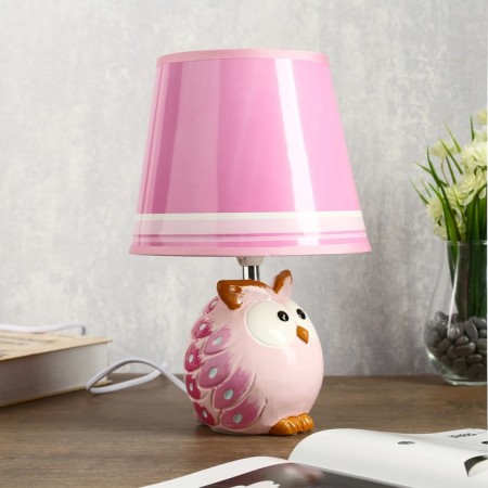 Lamp children's ceramics "Pink bird" 1x40W E14 20x20x30 cm Risalux-2
