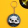 Keychain for keys with a flashlight "Panda", 5 x 5 cm