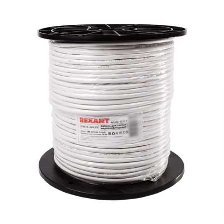 Bay Cable KVK-V-2+2x0.75 mm² (CU/CU) White, 200 m, rexant-1
