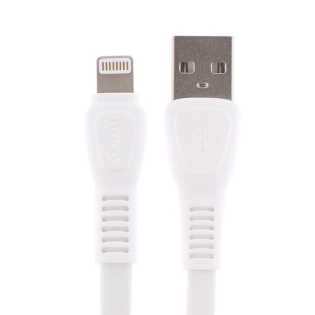 Hoco X40 cable, USB - Lightning, 2.4 A, 1 m, flat, white-1