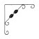 Bracket, Light, 150x150, metal, black, 1 pc.