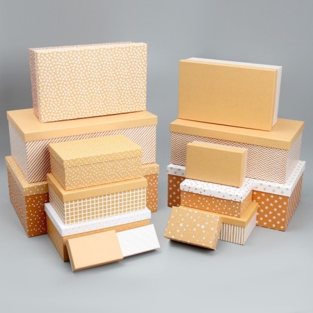 Set of boxes 15 in 1, gift packaging, “universal”, 12 x 6.8 x 4 cm - 46.6 x 30.2 x 17.5 cm