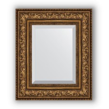Mirror with fatset in a baguette frame - an aged bronze of 109 mm, 50 x 60 cm, EvoFORM