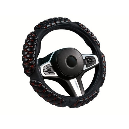 Carfashion Blackberry steering wheel, size l, black/red color