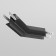 Corner Connector 135 ° Exign built under GCL 9.5 mm, black