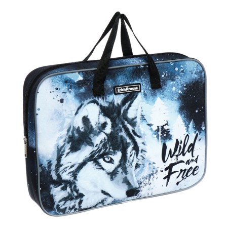 Folder with A4+handles, 360 x 290 x 70 mm, textile, Erichkrause Timber Wolf 60241-1