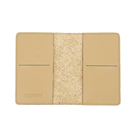 Passport cover, genuine leather, beige 19.5x14x0.3 cm-1