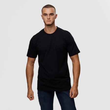 T -shirt male, black color/print mix, size S