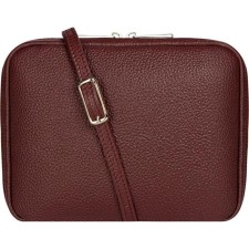 Bag Cross-Body with Mumi zipper, burgundy color