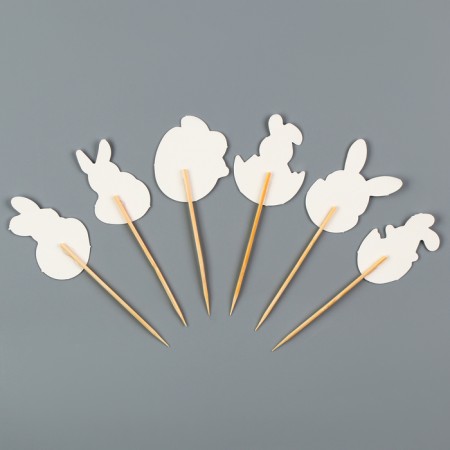 Skewers "Easter rabbits", set of 6 pcs.-1