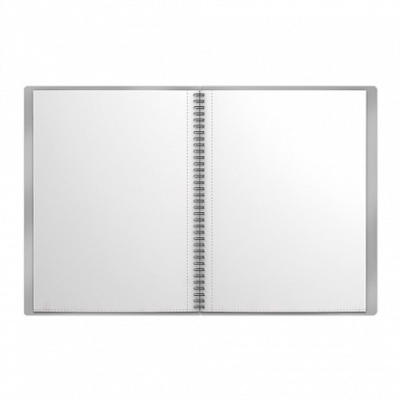 Folder 30 inserts on spirals, A4, 600 μm, Erichkrause "Ice Metallic Ideas", texture "Sand", gray, mix-1