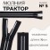 Lightning "Tractor", No. 5, detachable, automatic lock, 70 cm, black/white color