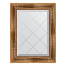 Mirror with engraving in the baguette frame, a bronze aquate 93 mm, 57x75 cm