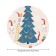 The tablecloth “Gnomes decorate the Christmas tree”, round, oxford, elastic band, size 120x120 cm, diameter 75-100 cm