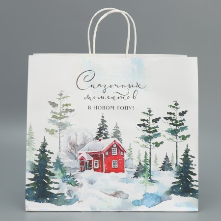 Package gift craft "Fairy Tale", 32 x 28 x 15 cm, New Year-4