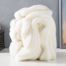 Fasting wool 100% thin merino wool 100g (01 white)