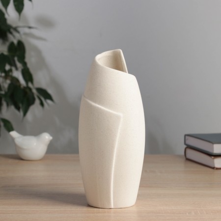 VAZA Ceramics Table "Wilston" D-5 cm, 22x9.5 cm, beige-1