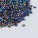 Glass beads 12/0 "cylinder. Blue melange. Metallic" 10 g
