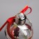 A set of Christmas tree balls "Balls with spruce cones" 3 pcs., Battery, 5 LED, glow warm white