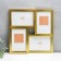Photo frame plastic in 4 photos "Kruzo", col. gold