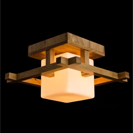 Woods 1x60W E27 lamp, brown 25x25x20 cm-1