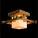 Woods 1x60W E27 lamp, brown 25x25x20 cm