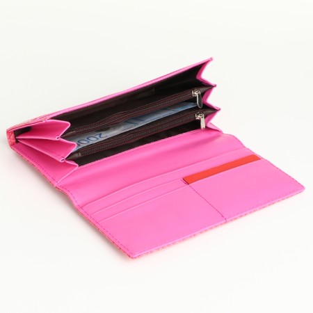 Women's wallet on magnets, pink color-3