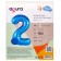 Foil ball 40 "Number 2", blue color, Slim