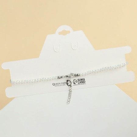 Choker "Eye" in the oval, white color, 34 cm-1