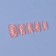 Lines patch nails, 24 pcs, with adhesive plates, soft square shape, pale pink color