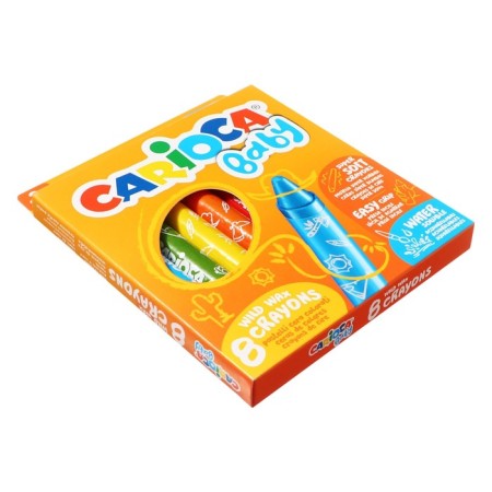 Loads wax 8 colors, Carioca "Baby", Super -furry, a large case facilitating the capture, for kids-2