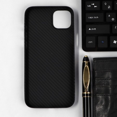 Hoco case for the iPhone 14 Plus phone, Kevland texture, black-gray-2