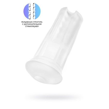 Smooth sleeve for Lovense Max 2, TPE, transparent, 24 cm
