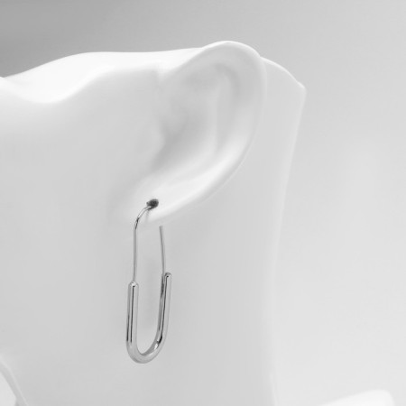 Earrings Metal "Pins" luck, color silver-4