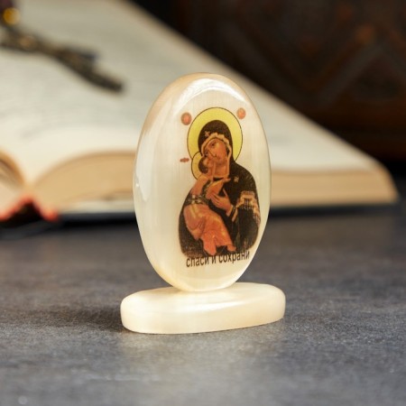 Icon "Vladimir", on a stand, selenite-1