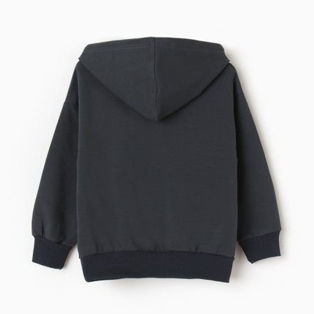 Sweatshirt for boys, launched, color graphite, height 152-3