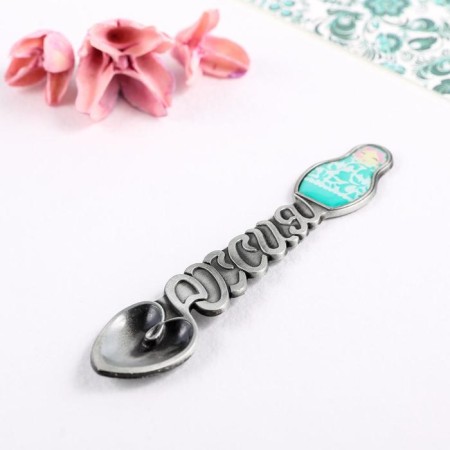 Spoon of nesting doll souvenir "Russian Beauty".-3