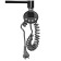 Domoterm electric heated towel rail "Calipso" P5, 500x500 mm, right, black matte