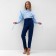 Women's blouse Minaku: Casual Collection Blue Color, Rr. 52