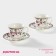 Service Porcelain Tea shade "Blanco", 4 items: 2 cups 220 ml, 2 saucers d = 14.2 cm, white color